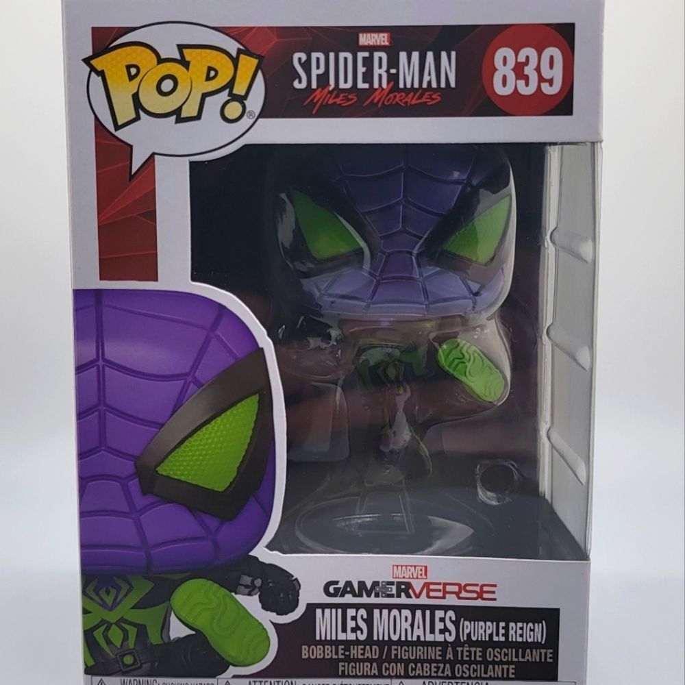Spider-man Miles Morales Gamerverse Purple Reign Funko Pop 839
